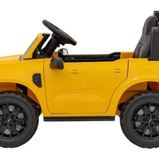 Coche electrico niños 12v, 1 plaza, amarillo, Ford RANGER F707 LITTLE, 1-4 AÑOS, asiento cuero, INDA602-RA-707.ZOL